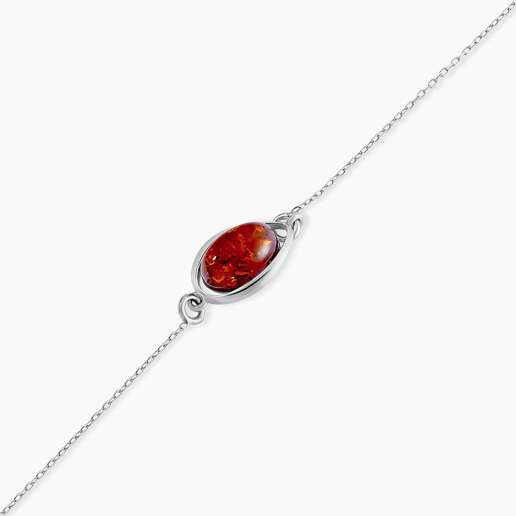 Bracelet Hilda Argent Blanc Ambre - Bracelets Femme | Histoire d’Or