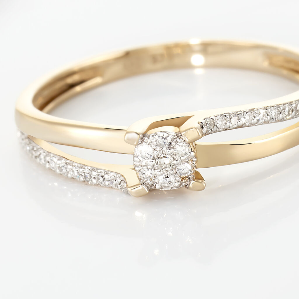 Bague Josane Or Jaune Diamant - Bagues avec pierre Femme | Histoire d’Or