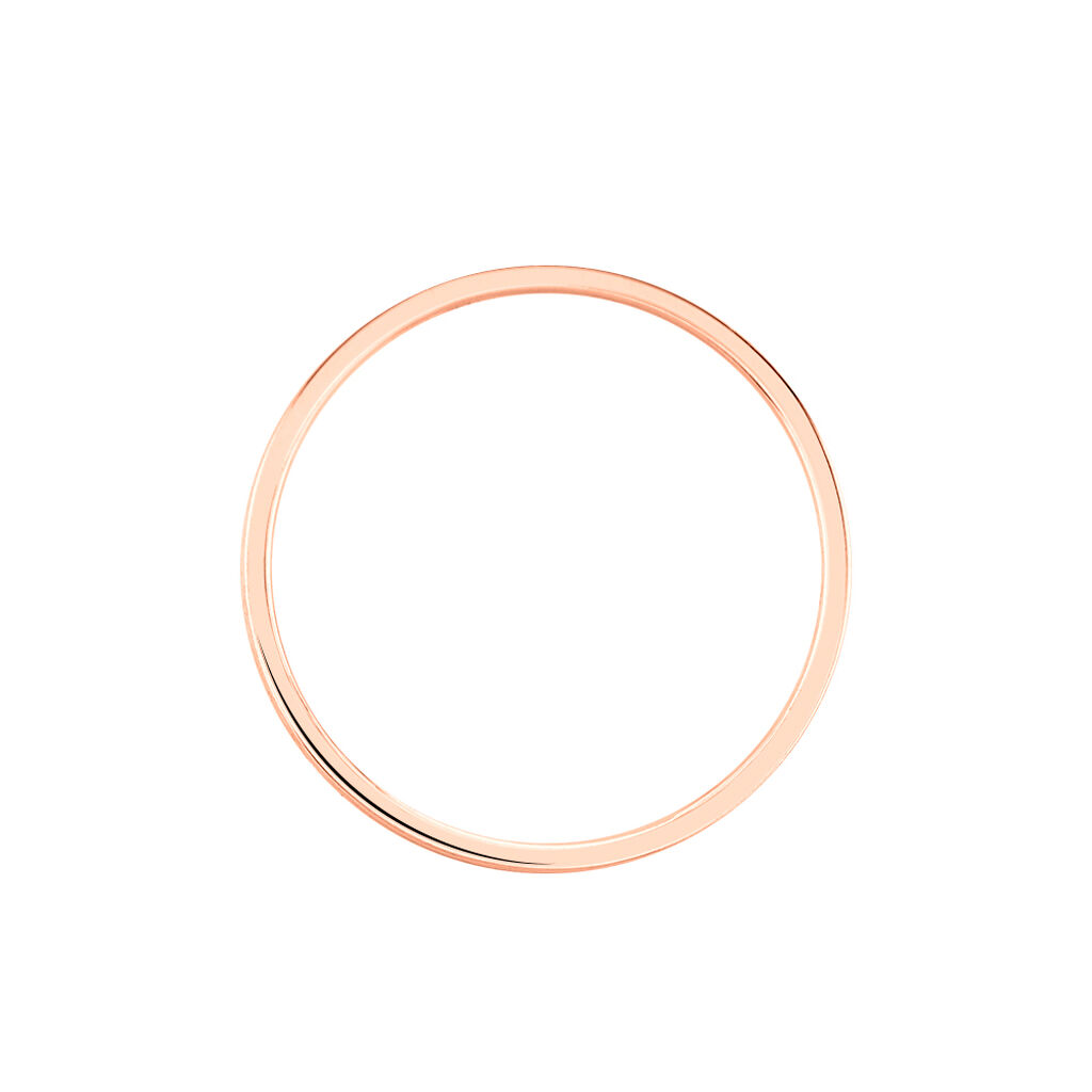 Alliance Effet Perle Ruban Plat Or Rose - Alliances Unisex | Histoire d&rsquo;Or