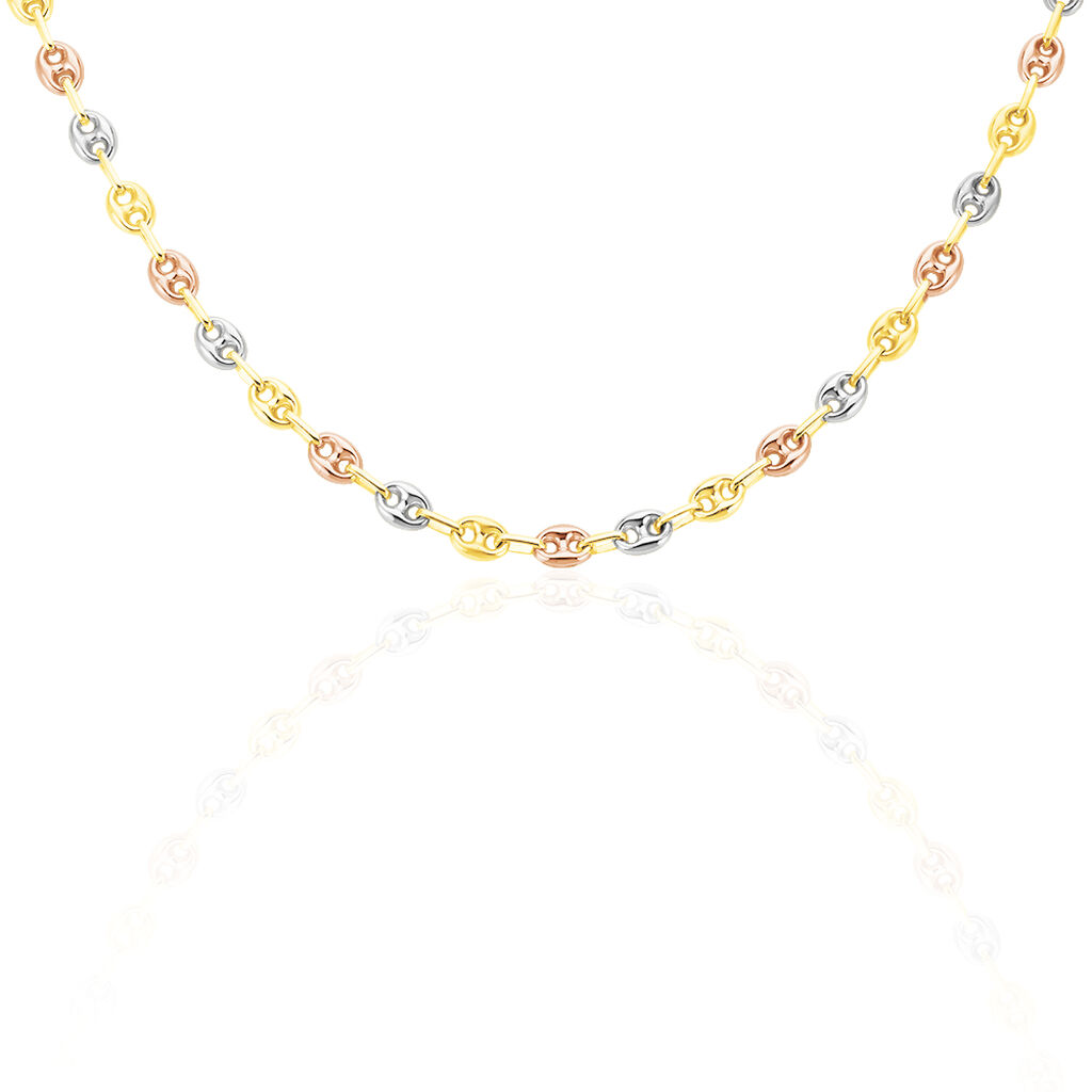 Collier Marie-colombeae Maille Grain De Café Or Tricolore - Chaines Homme | Histoire d’Or