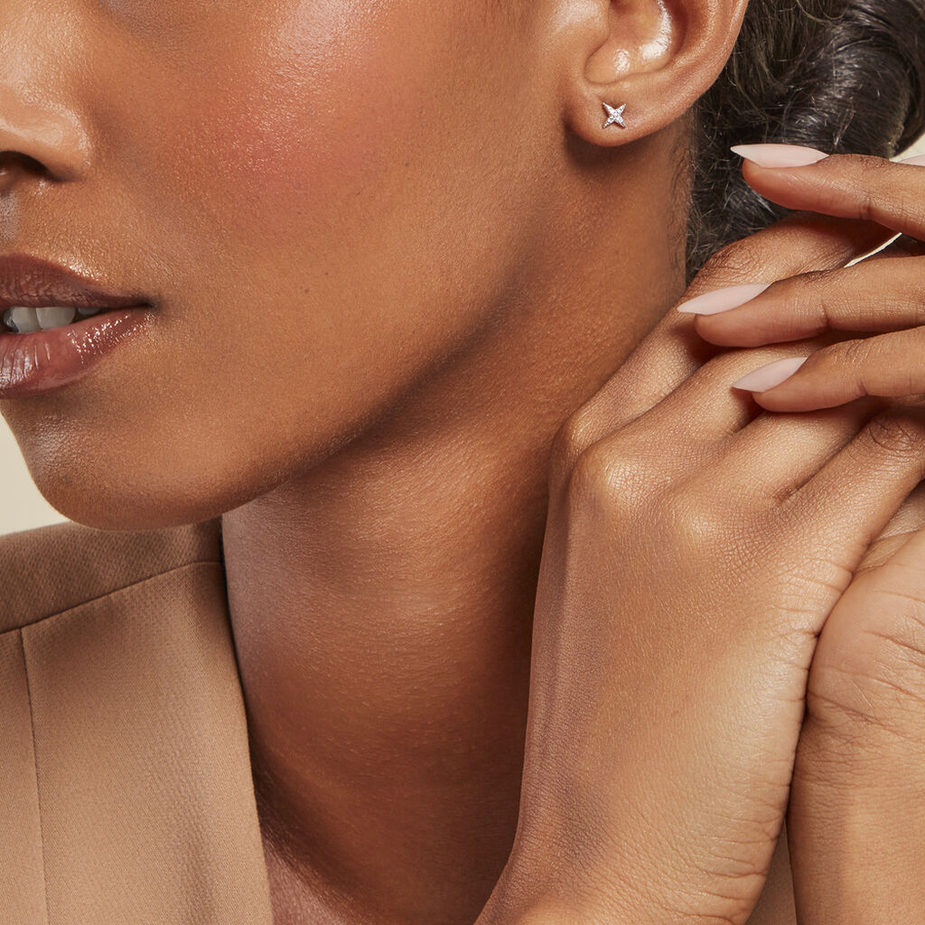 Boucles D'oreilles Puces Starlight Or Jaune Diamant - Clous d'oreilles Femme | Histoire d’Or