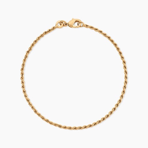 Bracelet Azelys Maille Corde Plaqu&eacute; Or Jaune - Bracelets cha&icirc;ne Femme | Histoire d&rsquo;Or