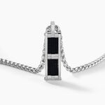 Collier Messy Acier Blanc - Colliers fantaisie Homme | Histoire d&rsquo;Or