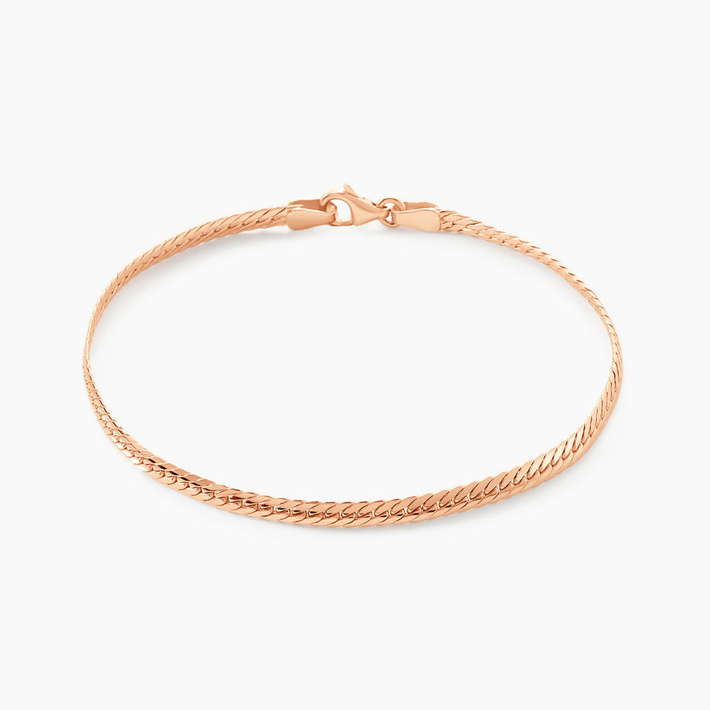 Bracelet Izel Maille Anglaise Or Rose - Bracelets cha&icirc;ne Femme | Histoire d&rsquo;Or