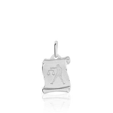 Pendentif Zodiaque Parchemin Argent Blanc Pendentif Zodiaque Parchemin Argent Blanc