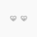 Boucles D'oreilles Puces Rizlene Argent Blanc Oxyde De Zirconium - Boucles d'oreilles fantaisie Femme | Histoire d&rsquo;Or