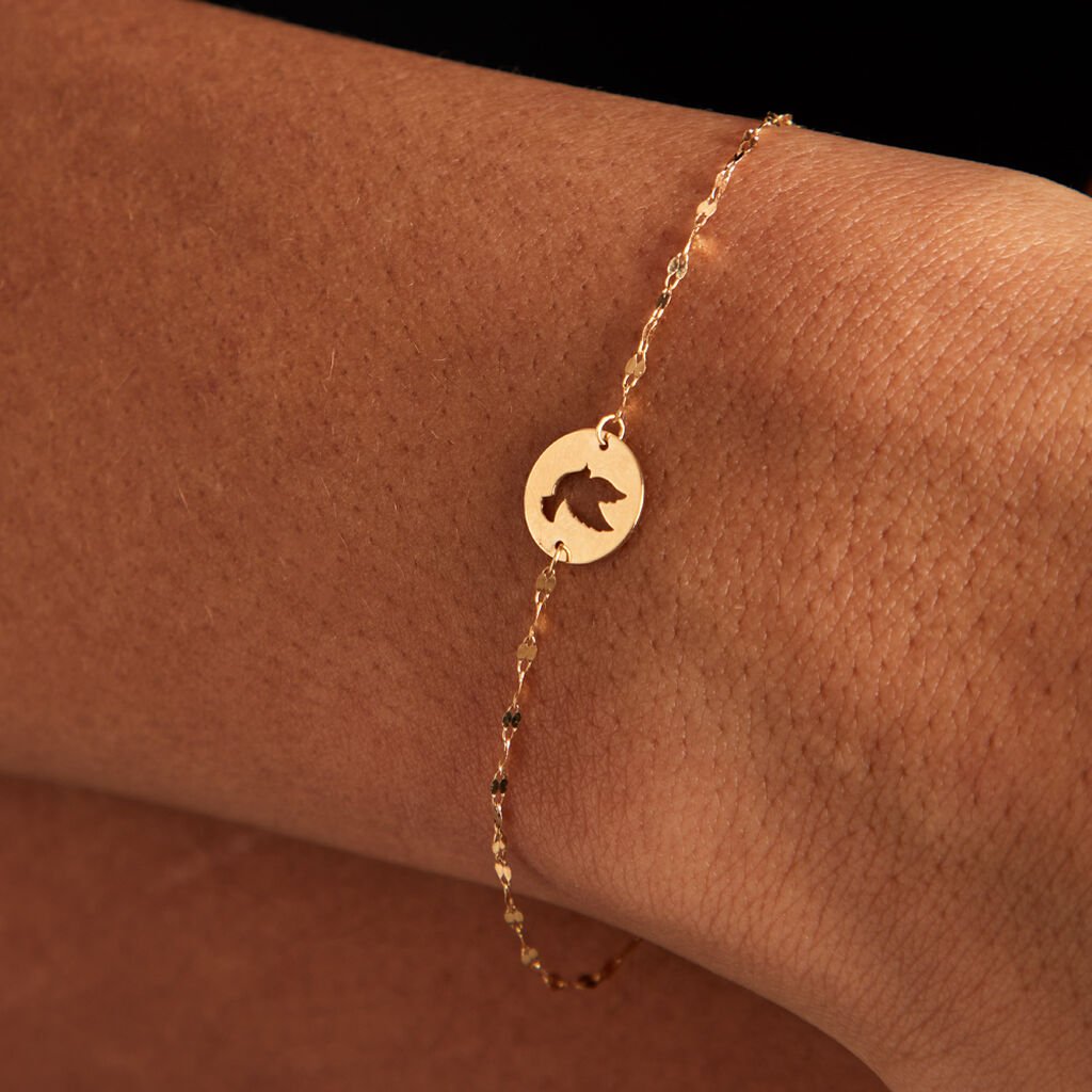 Bracelet Columban Or Jaune - Pendentifs Baptême Famille | Histoire d’Or