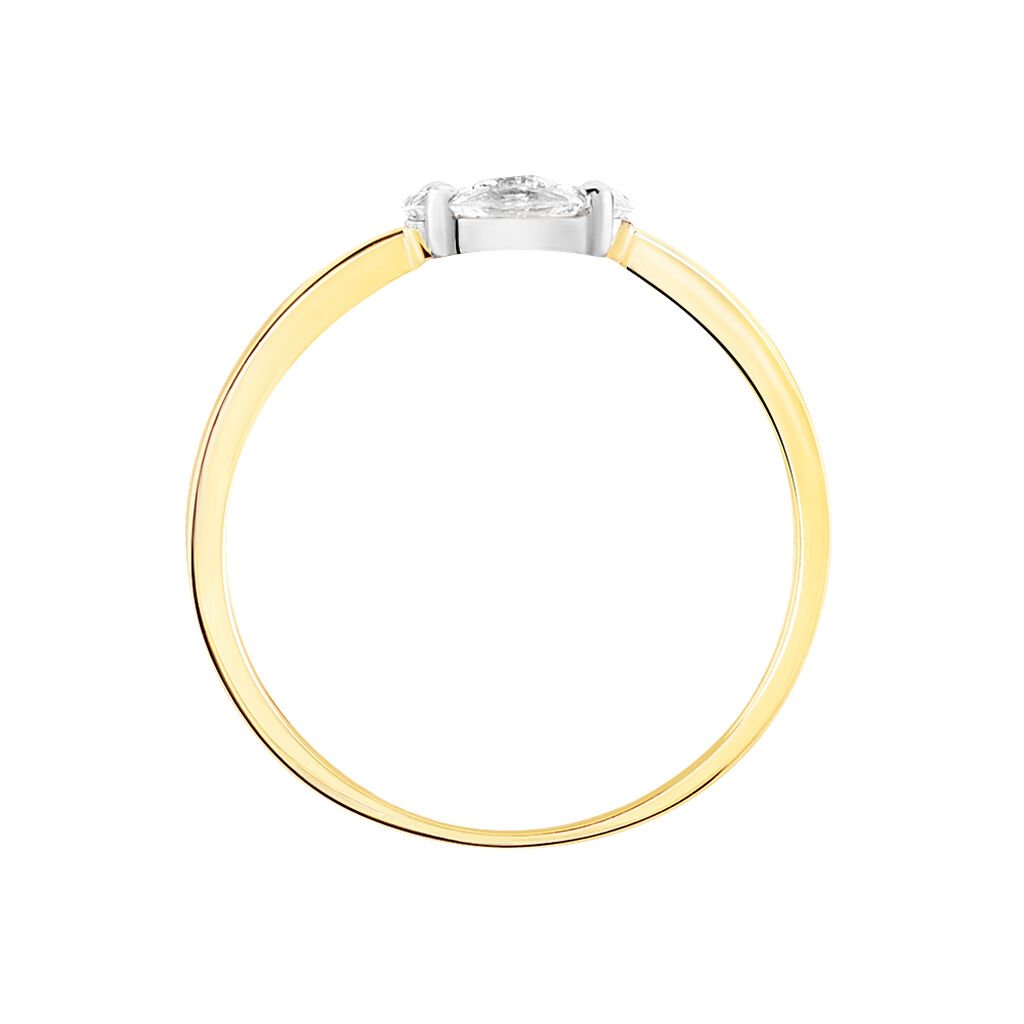 Bague Solitaire Maurena Or Jaune Oxyde De Zirconium - Bagues solitaires Femme | Histoire d&rsquo;Or