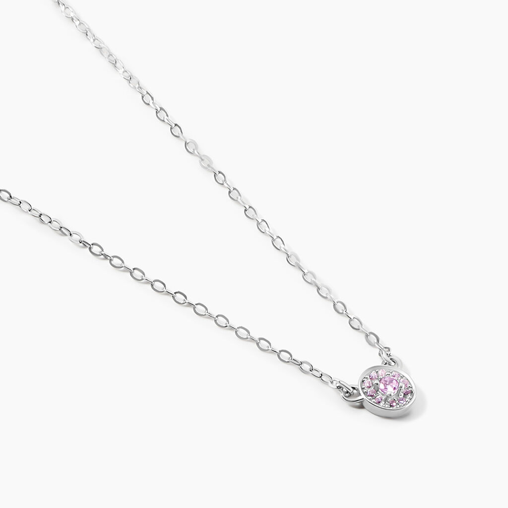 Collier Auxana Argent Blanc Oxyde De Zirconium - Colliers fantaisie Femme | Histoire d&rsquo;Or