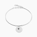 Bracelet Jonc Paula Argent Blanc Oxyde De Zirconium - Bracelets joncs Femme | Histoire d&rsquo;Or