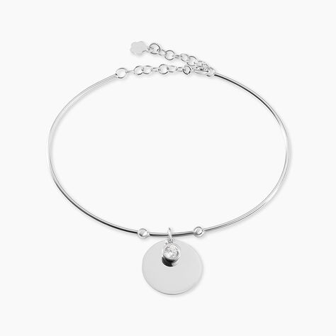 Bracelet Jonc Paula Argent Blanc Oxyde De Zirconium - Bracelets joncs Femme | Histoire d&rsquo;Or