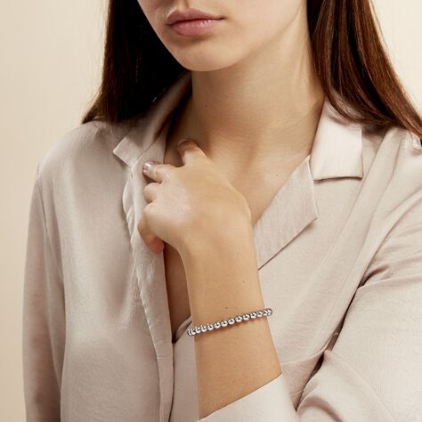 Bracelet Ciska Argent Blanc - Bracelets fantaisie Femme | Histoire d’Or
