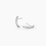 Boucles D'oreilles Puces Elenore Argent Blanc Oxyde De Zirconium - Boucles d'oreilles fantaisie Femme | Histoire d&rsquo;Or