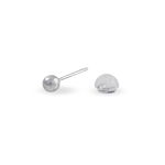 Boucles D'oreilles Puces Fidelia Boule Or Blanc - Clous d'oreilles Femme | Histoire d&rsquo;Or