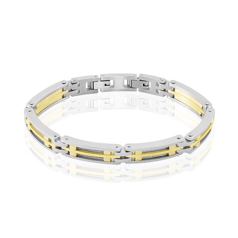 Bracelet Jourdan Priam Acier Bicolore - Bracelets Homme | Histoire d’Or