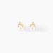 Boucles D'oreilles Puces Astragalus Or Jaune Perles De Culture - Clous d'oreilles Femme | Histoire d’Or
