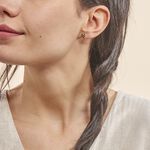 Boucles D'oreilles Puces Elodile Ovale Or Jaune - Clous d'oreilles Femme | Histoire d&rsquo;Or