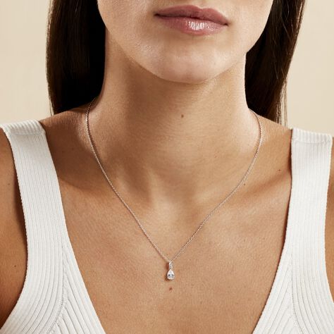 Collier Marie-helena Argent Blanc Oxyde De Zirconium - Colliers fantaisie Femme | Histoire d’Or