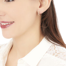 Créoles Lisa Or Rose Diamant - Boucles d'oreilles créoles Femme | Histoire d’Or