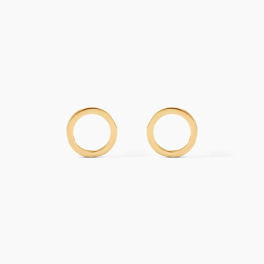 Boucles D'oreilles Puces Berangere Cercle Or Jaune - Clous d'oreilles Femme | Histoire d&rsquo;Or