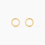 Boucles D'oreilles Puces Berangere Cercle Or Jaune - Clous d'oreilles Femme | Histoire d&rsquo;Or