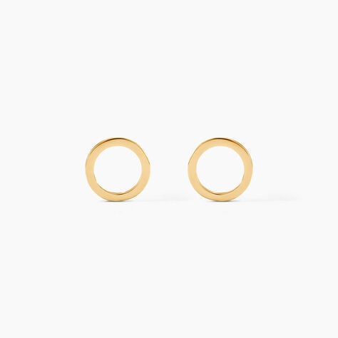 Boucles D'oreilles Puces Berangere Cercle Or Jaune - Clous d'oreilles Femme | Histoire d&rsquo;Or