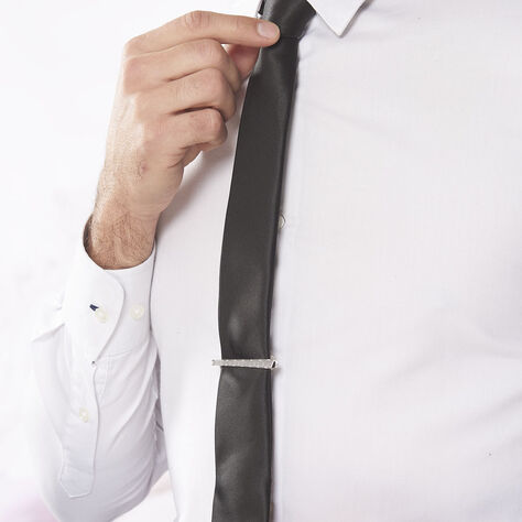 Pince Cravate Devi Argent Blanc - Autres bijoux Homme | Histoire d’Or