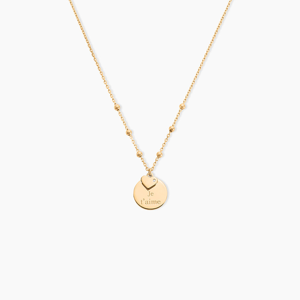 Collier Plaqu&eacute; Or Fulvian Oxyde De Zirconium - F&ecirc;te des m&egrave;res Femme | Histoire d&rsquo;Or