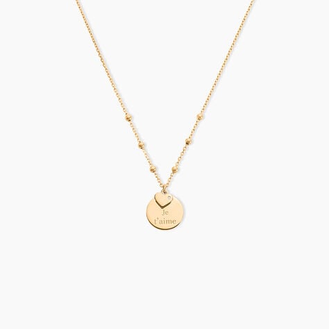 Collier Plaqu&eacute; Or Fulvian Oxyde De Zirconium - Colliers fantaisie Femme | Histoire d&rsquo;Or