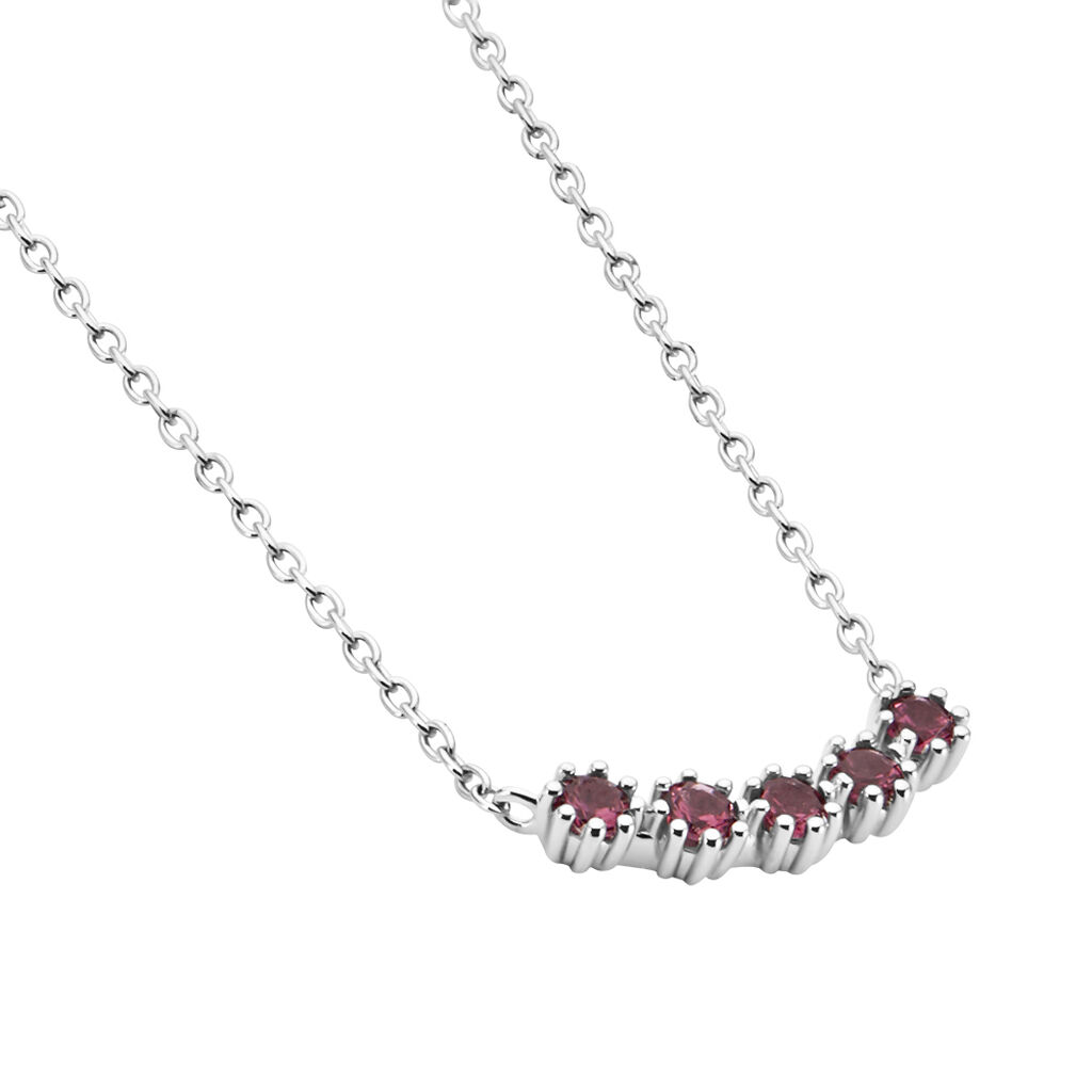 Collier Karrie Argent Blanc Oxyde De Zirconium - Colliers fantaisie Femme | Histoire d&rsquo;Or