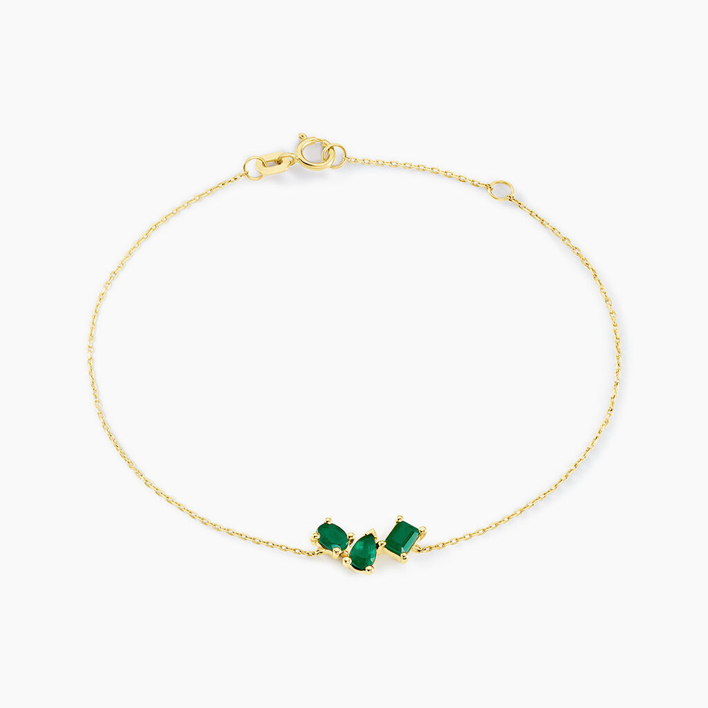Bracelet Quincey Or Jaune Emeraude - Bracelets Femme | Histoire d’Or