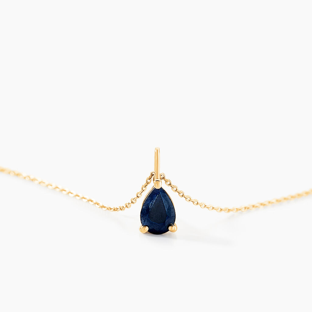 Collier Goutte Or Jaune Saphir - Colliers Femme | Histoire d’Or