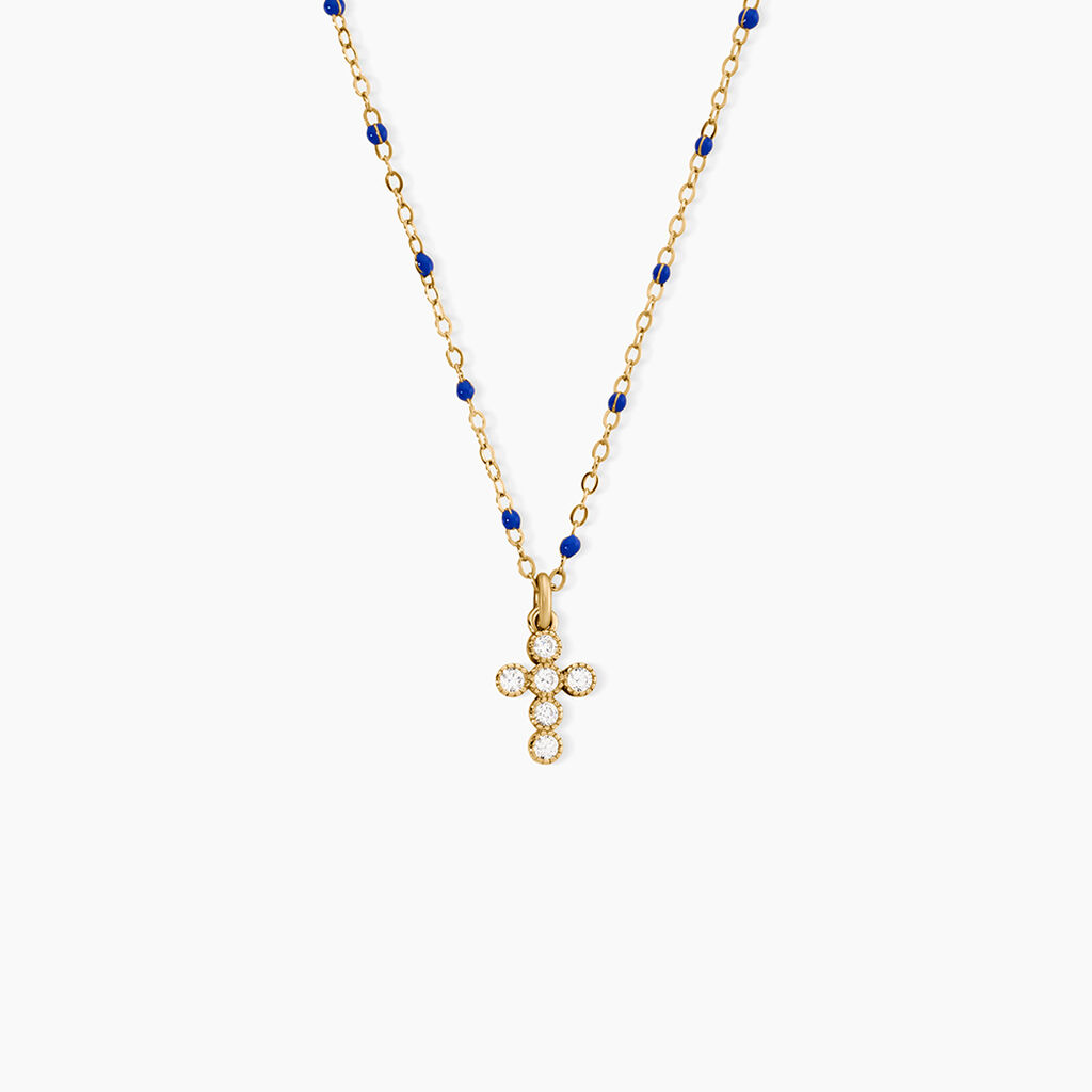 Collier Polka Argent Jaune Oxyde De Zirconium - Colliers fantaisie Femme | Histoire d&rsquo;Or