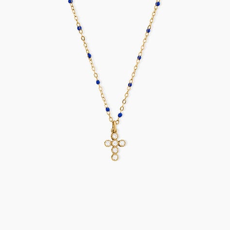 Collier Polka Argent Jaune Oxyde De Zirconium - Colliers fantaisie Femme | Histoire d&rsquo;Or