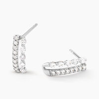 Créoles The Crown Or Blanc Oxyde De Zirconium