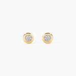 Boucles D'oreilles Puces Laurissa Or Jaune Diamant - Boucles d'oreilles pierres pr&eacute;cieuses Femme | Histoire d&rsquo;Or