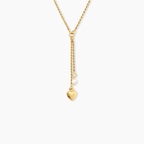 Collier No&euml;lla Argent Dor&eacute; A L'Or 750/1000 Perle D'Imitation - F&ecirc;te des m&egrave;res Femme | Histoire d&rsquo;Or