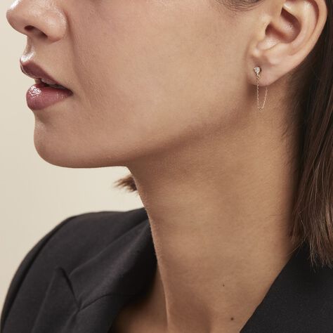 Boucles D'oreilles Pendantes Or Jaune Acierna Oxyde De Zirconium - Boucles d'oreilles pendantes Femme | Histoire d’Or