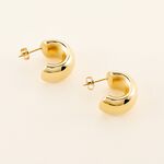 Cr&eacute;oles Riga Acier Jaune Sans Pierre - Boucles d'oreilles cr&eacute;oles Femme | Histoire d&rsquo;Or