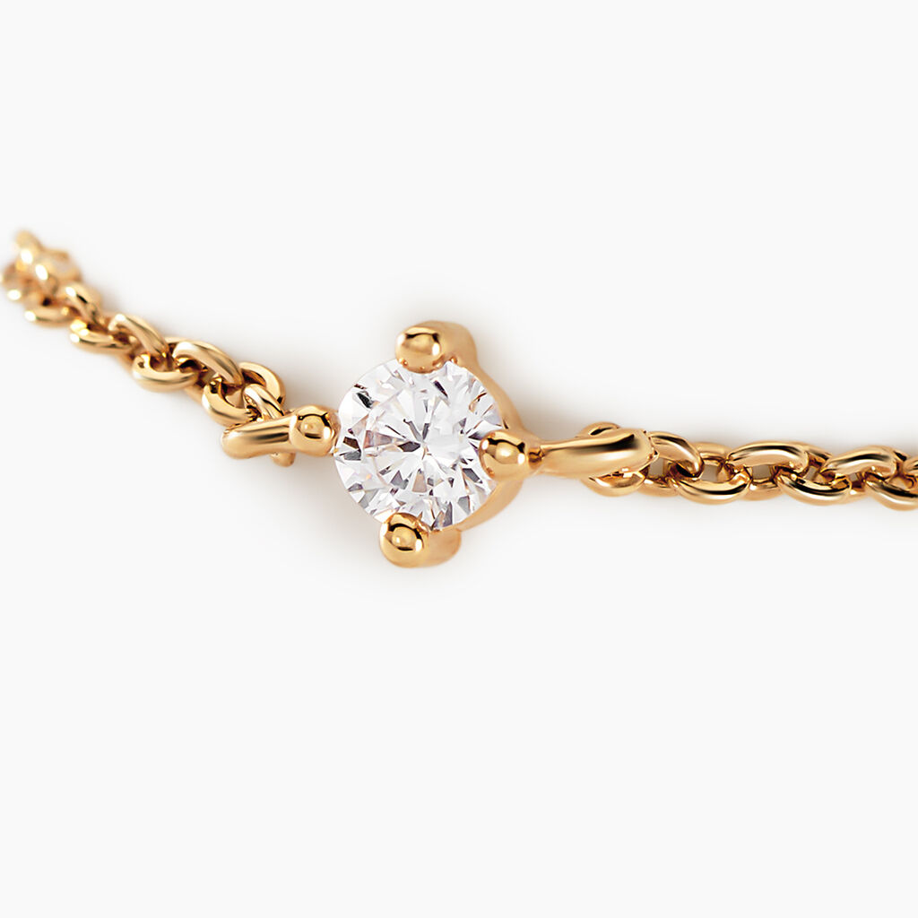 Bague Lilou Plaqu&eacute; Or Dor&eacute; Oxyde De Zirconium - Bagues solitaires Femme | Histoire d&rsquo;Or