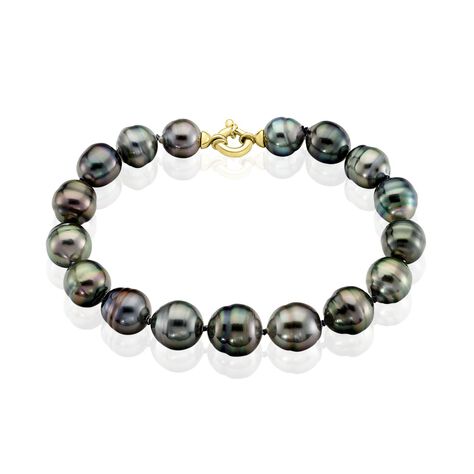 Bracelet Cerclee Or Jaune Perle De Culture De Tahiti - Bracelets Femme | Histoire d&rsquo;Or