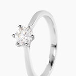 Bague Athena Platine Blanc Diamant - Bagues solitaires Femme | Histoire d&rsquo;Or