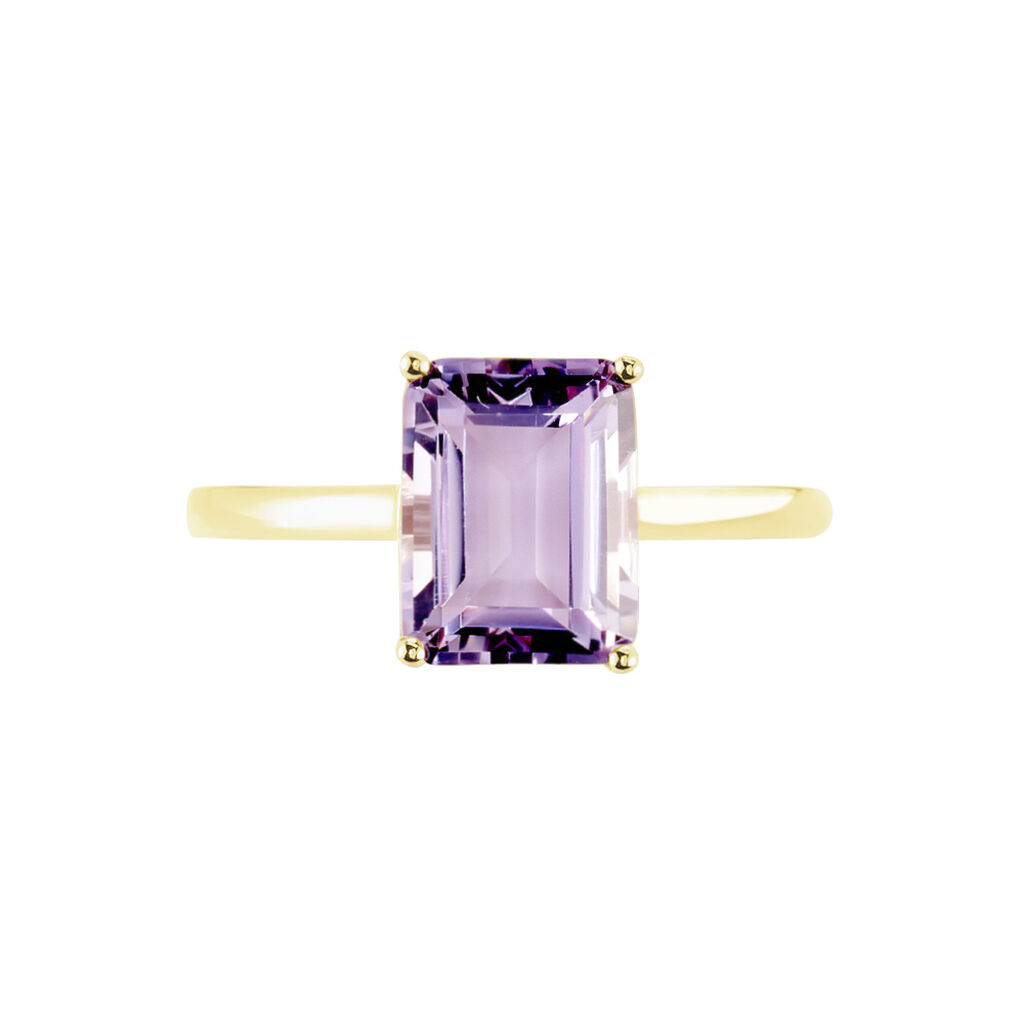 Bague Or Jaune Faraj Amethyste - Bagues solitaires Femme | Histoire d’Or