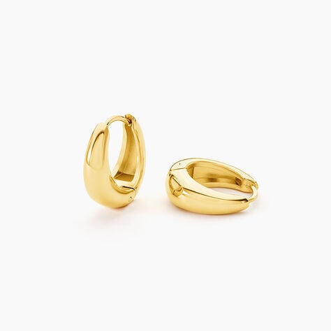 Créoles Skadi Acier Jaune - Boucles d'oreilles Femme | Histoire d’Or