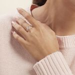 Bague Eva Or Blanc Topaze Et Oxyde De Zirconium - Bagues solitaires Femme | Histoire d&rsquo;Or