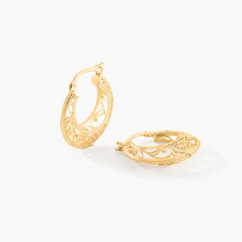 Cr&eacute;oles Florinda Or Jaune - Boucles d'oreilles cr&eacute;oles Femme | Histoire d&rsquo;Or