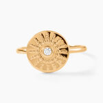 Bague Artea Plaqu&eacute; Or Jaune Oxyde De Zirconium - Bagues solitaires Femme | Histoire d&rsquo;Or