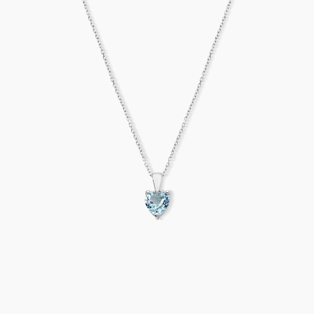 Pendentif Miyah Or Blanc Topaze - Pendentifs Femme | Histoire d’Or