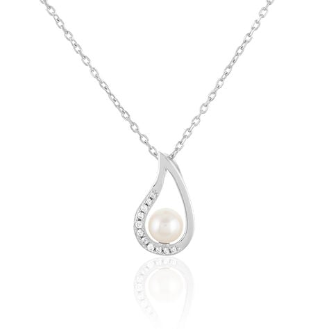 Collier Akiko Argent Blanc Perle De Culture Et Oxyde De Zirconium - Colliers fantaisie Femme | Histoire d’Or