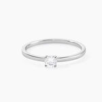 Bague Solitaire Stella Argent Blanc Oxyde De Zirconium - Bagues solitaires Femme | Histoire d&rsquo;Or
